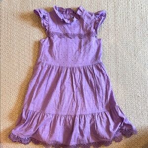 Janie and Jack Purple Ruffled Tiered Sundress with Peter Pan Collar